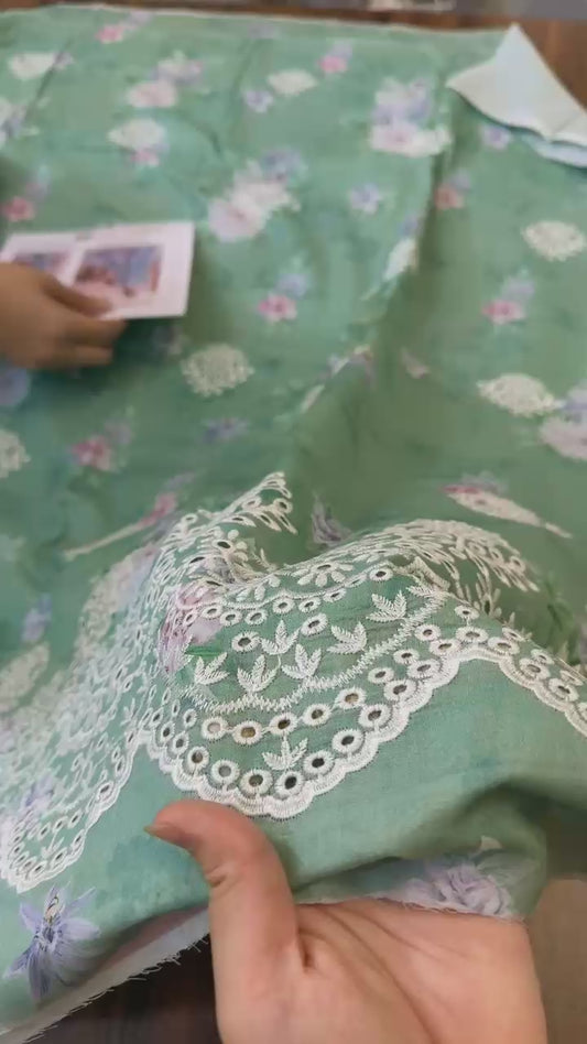 Mausummery luxury embroided lawn 3pc