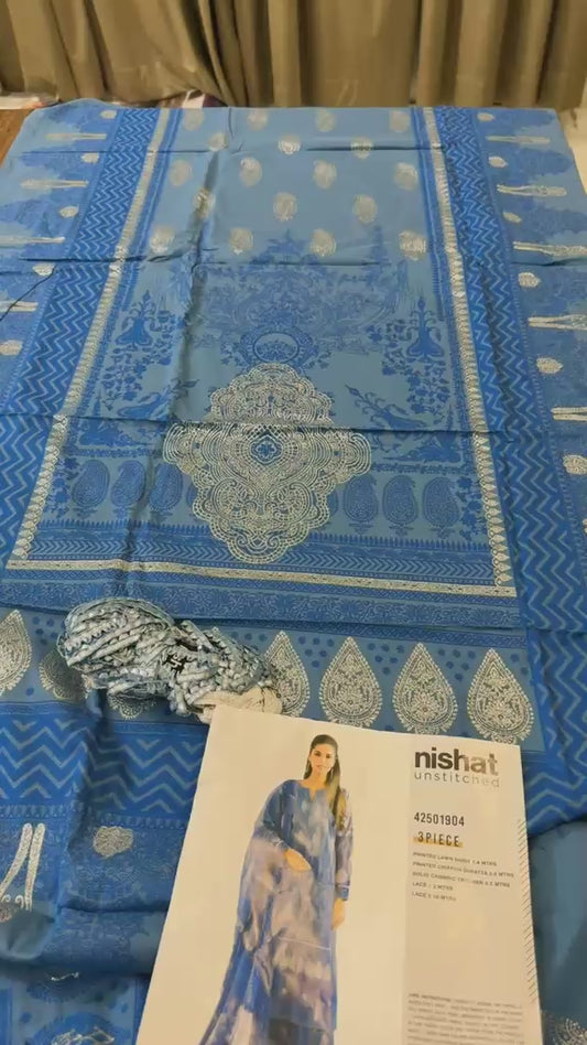 Nishat Printed Lawn 3pc