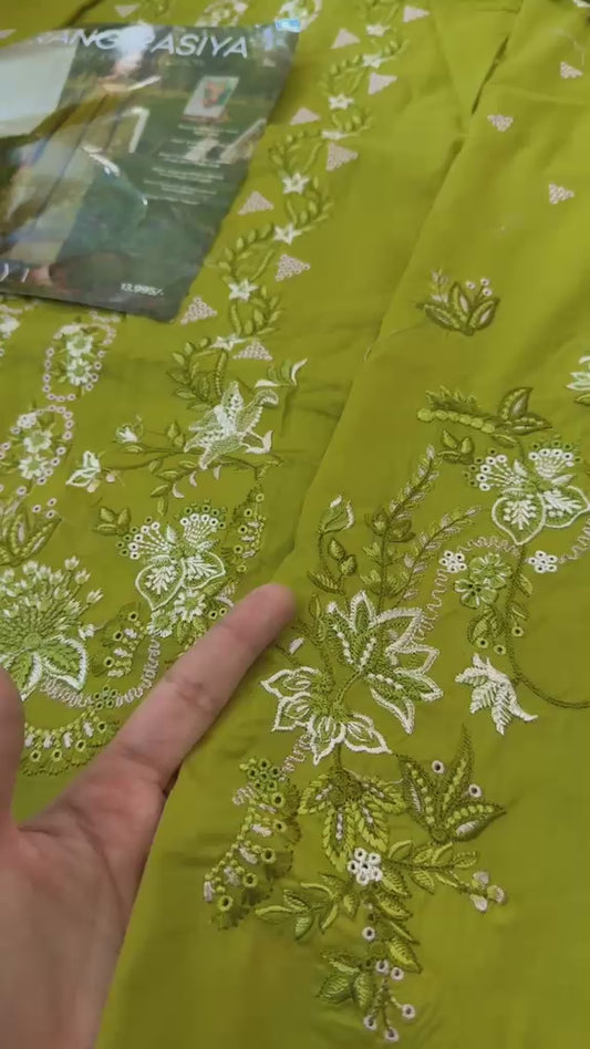 Rang rasiya luxury Eid collection embroidered lawn 3pc