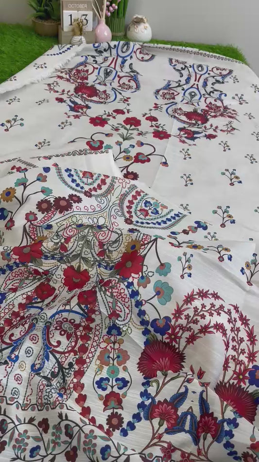 Saira Rizwan printed raw silk 2 pc