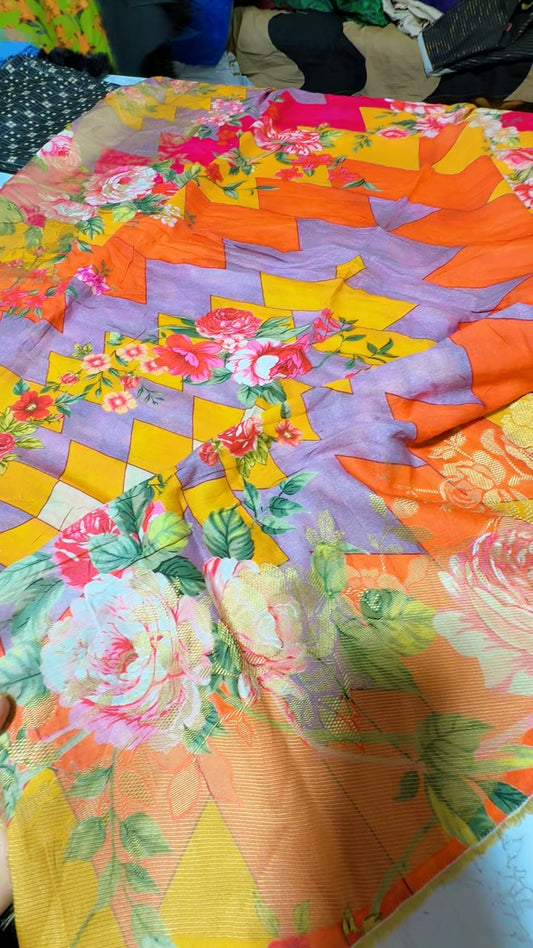Zara shahjahan printed jacquard shawl 4 season