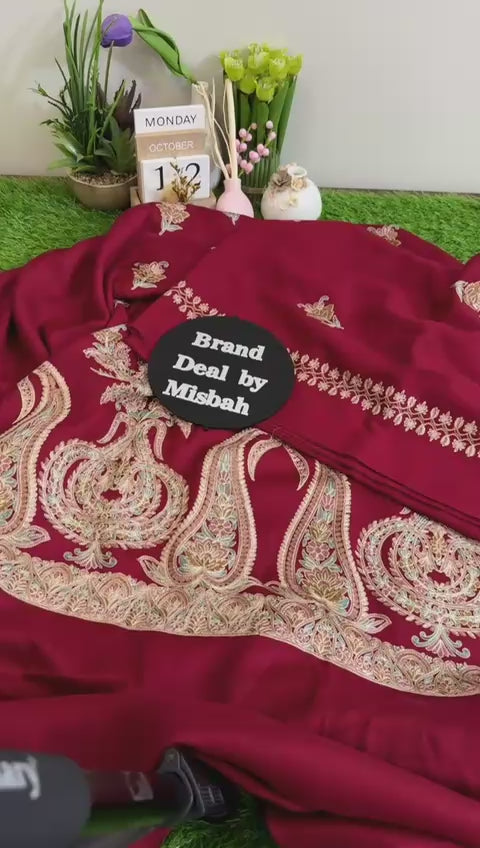 Woolen kashmiri winter embroidered 3pc