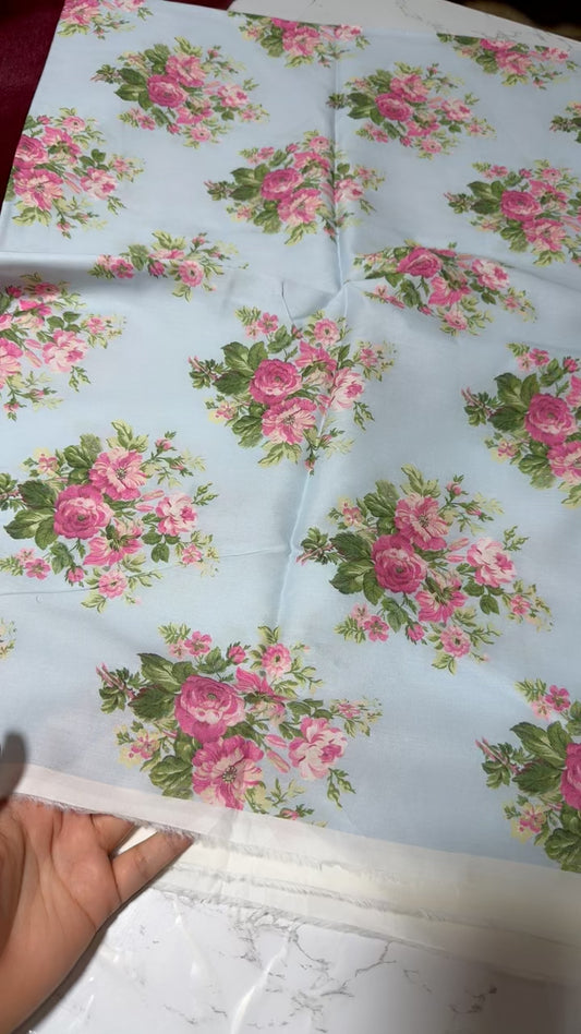 Ethnic printed silk lawn 2 pc