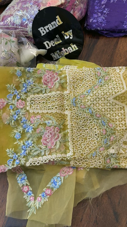 Mushq luxury embroided lawn 2pc