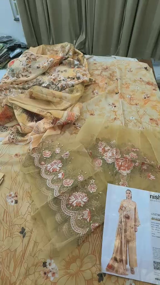 Nishat Printed Lawn 3pc with Patches