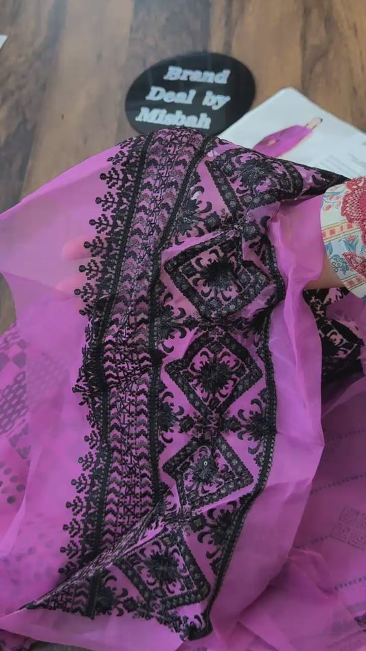 Sapphire embroidered jacquard 3 pc suit