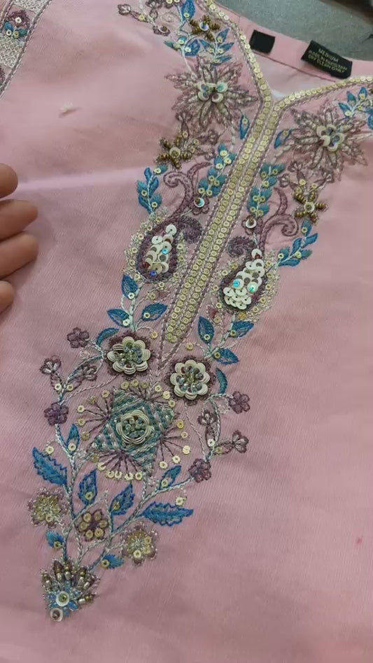 Luxury embroidered lawn 3pc stitched pret