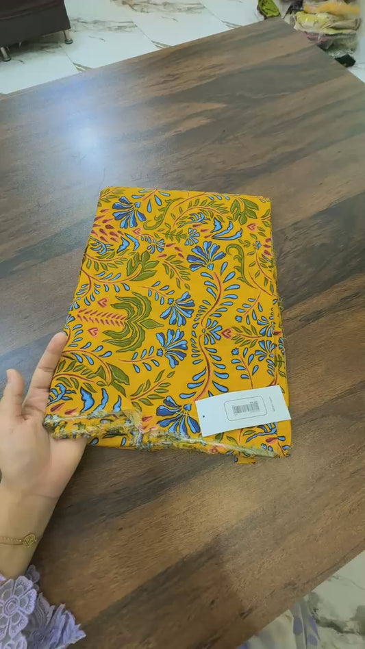 Ethnic printed viscose raw silk shirt fabric