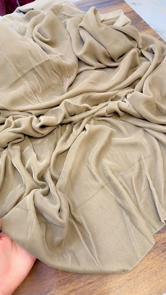 Velvet 2pc  9000 micro complete 5 yard fabric Coffee