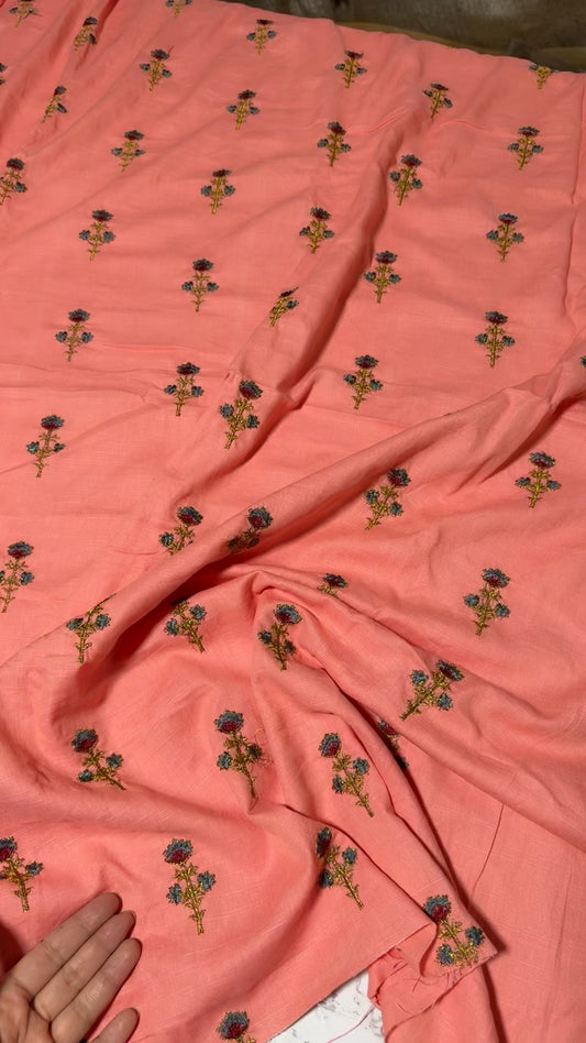 Embroided slub khaddar  2 pc