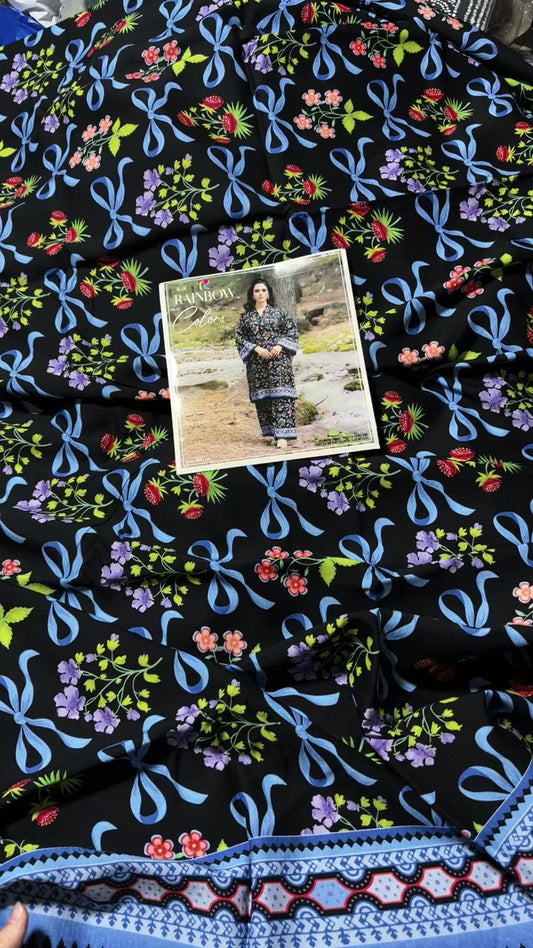 Most hit collection printed textured doria viscose linen 2pc