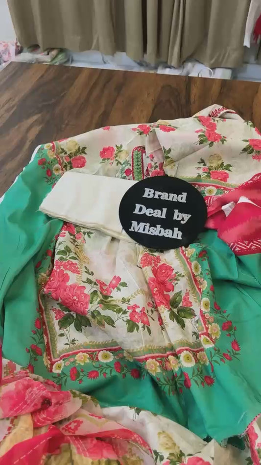 Ethnic embroided lawn 3pc