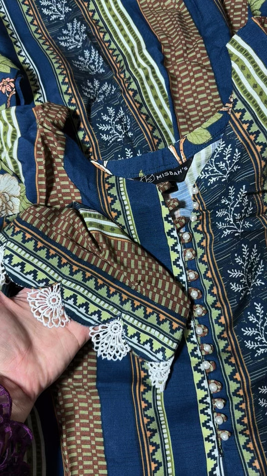 Misbah'a stitched textured doria linen 2pc