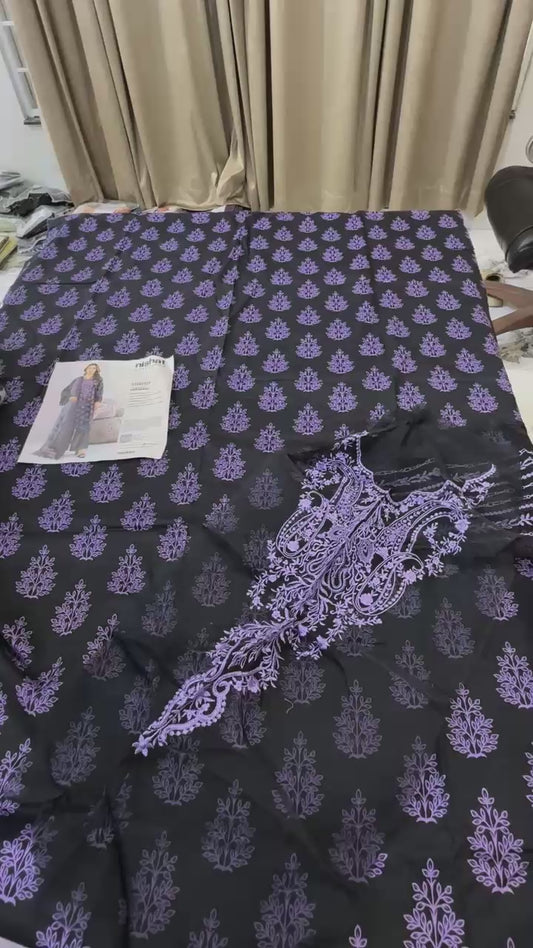 Nishat Printed Lawn 3pc with Patches