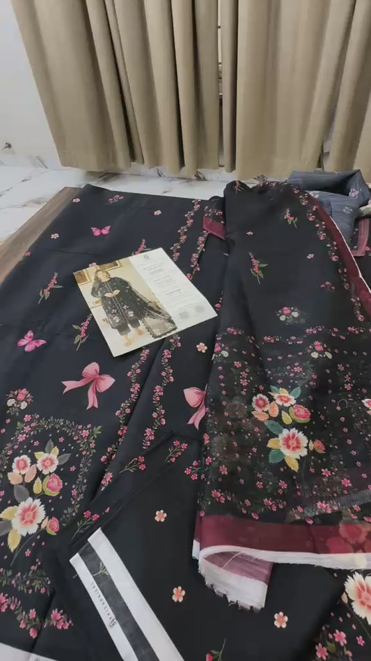 Faiza faisal printed lawn 3pc