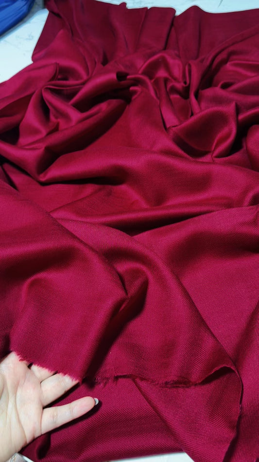 Plain woolen winter shawl big size maroon