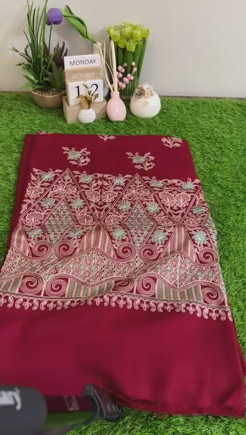Woolen kashmiri winter embroidered 3pc