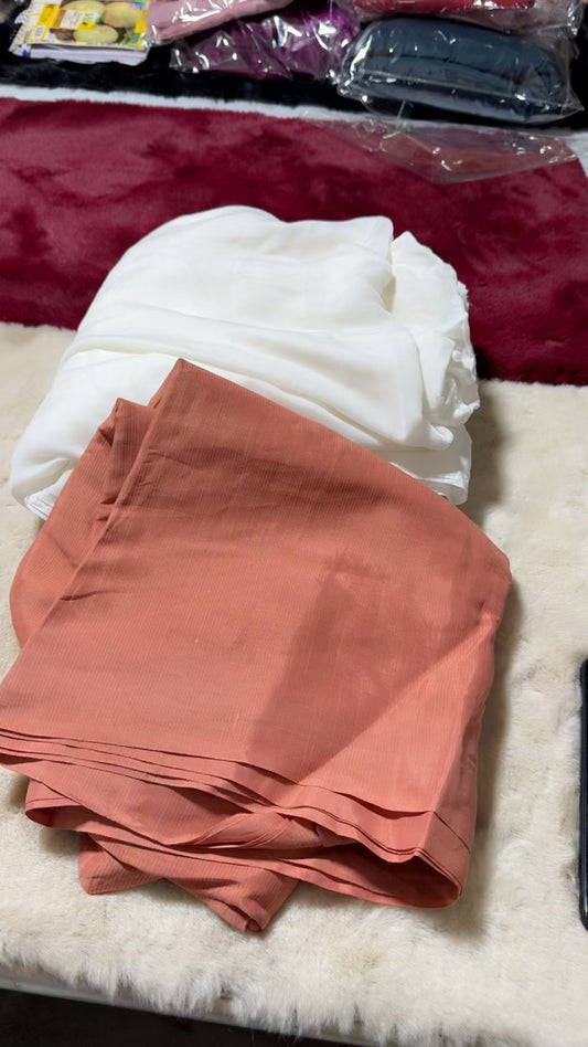 Sana safinaz plain raw silk 2pc code L
