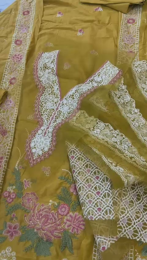 AJR luxury embroided lawn 3pc