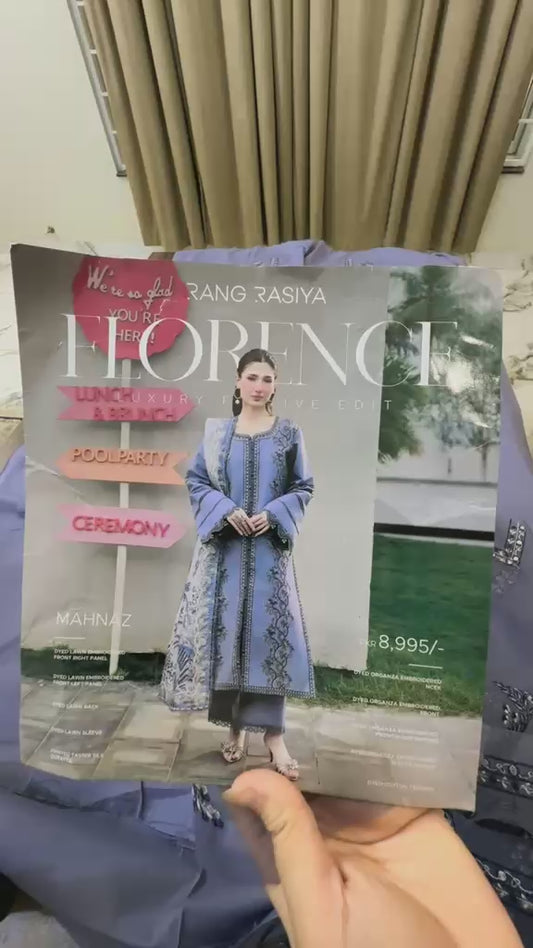 Rang rasiya luxury embroidered lawn 3pc