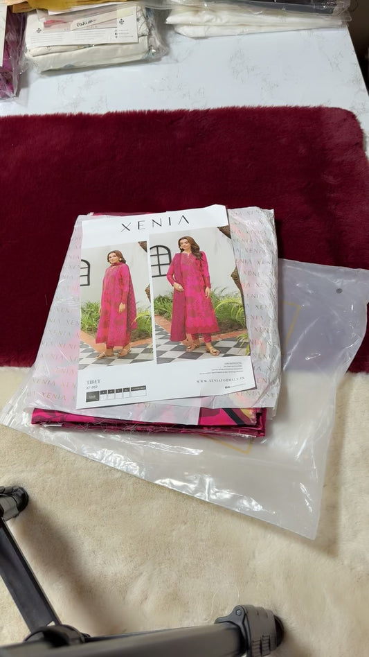 Xenia  by baroque embroided lawn 3pc