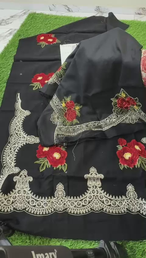 Parishay winter wood tales embroidered 3pc