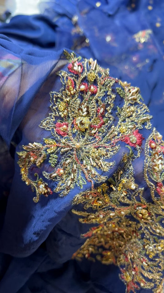 Charizma pure chiffon luxury embroided 4pc