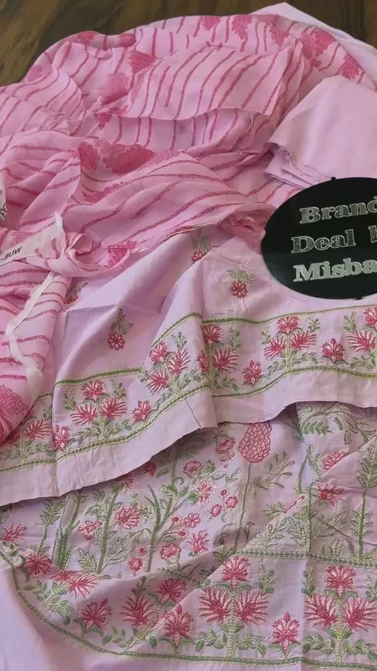 Beyond east Embroidered lawn 3pc