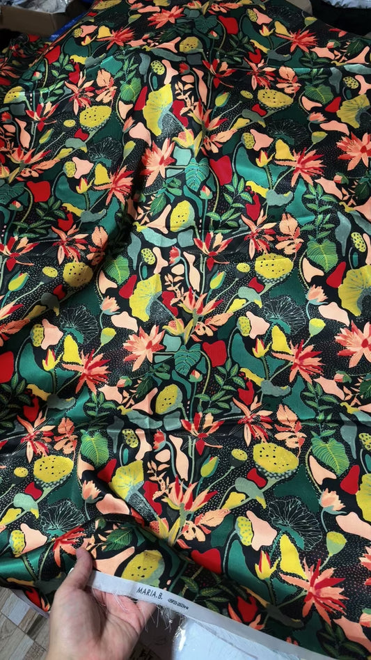 Maria b shamose / satin silk 2pc