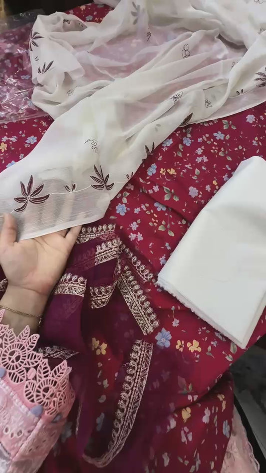 Qalamkar printed lawn 3pc