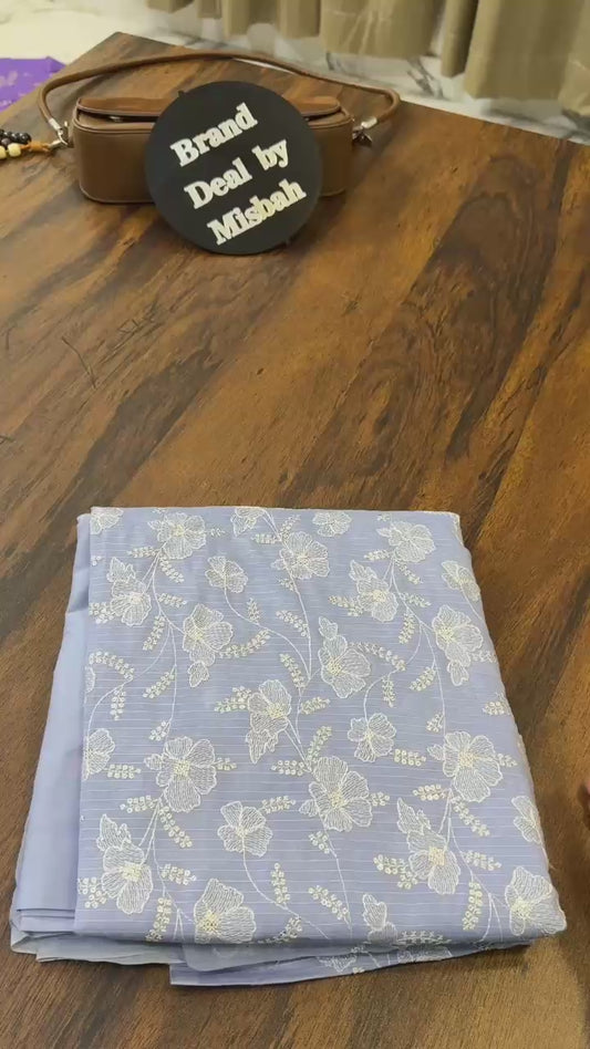 Embroided Doria lawn 3pc
