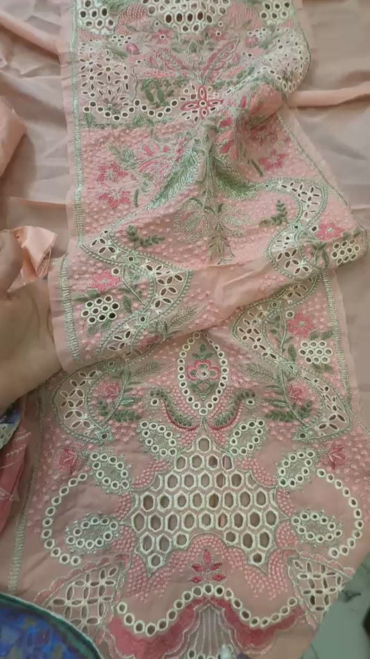 Noor by Sadia Asad  luxury embroided lawn 2pc
