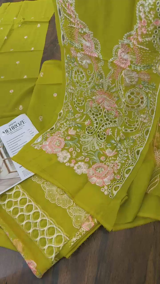 Bin ilyas luxury embroided lawn 3pc