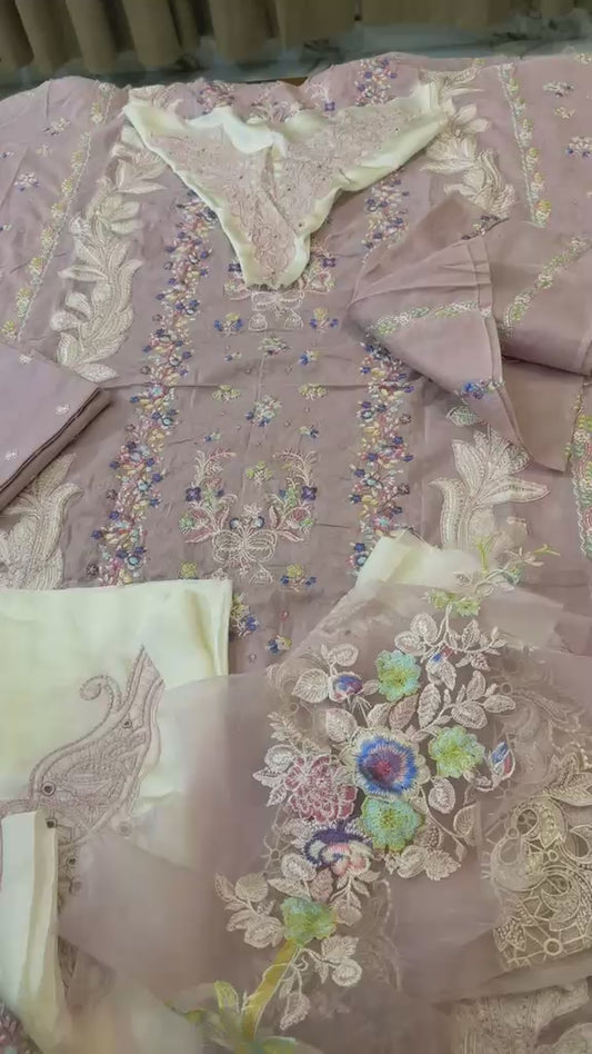 Mushq luxury embroided lawn 2pc