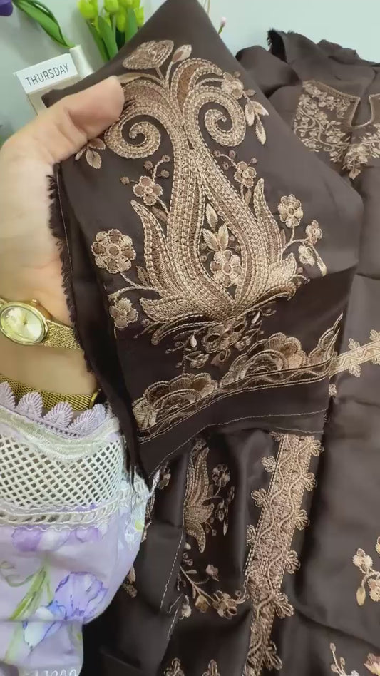 Ethnic luxury embroided winter 3pc (pre booking dispatch time 2 to 3 days)