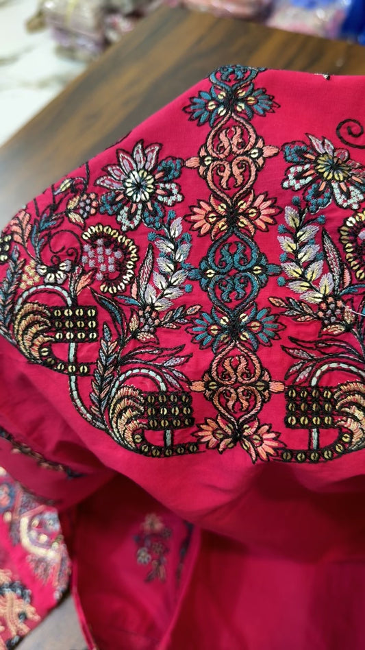 Luxury lawn embroided 3pc stitched PRET