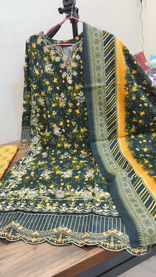 Bin saeed embroided winter 3pc