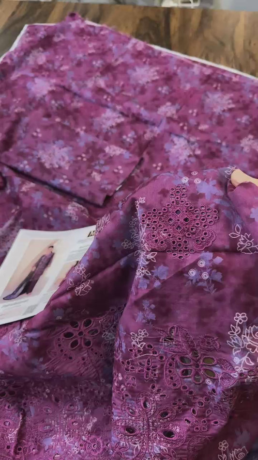 Mausummery luxury embroided lawn 3pc