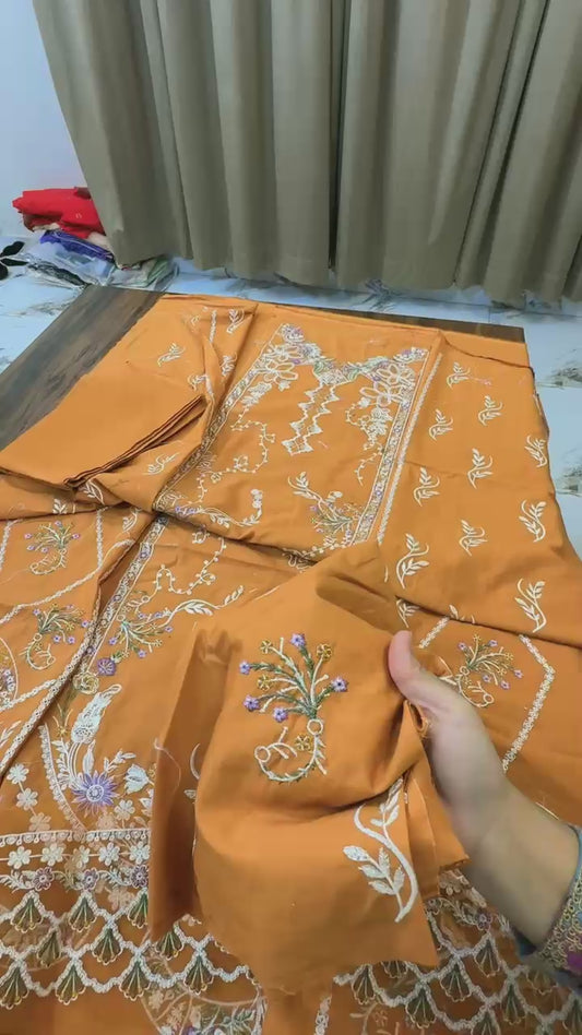 Nureh Riaz arts luxury embroidered lawn 3pc