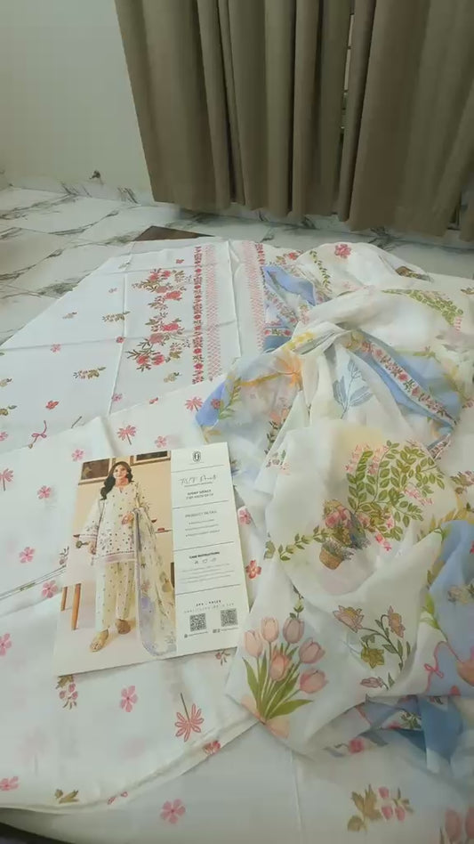 Faiza faisal printed lawn 3pc