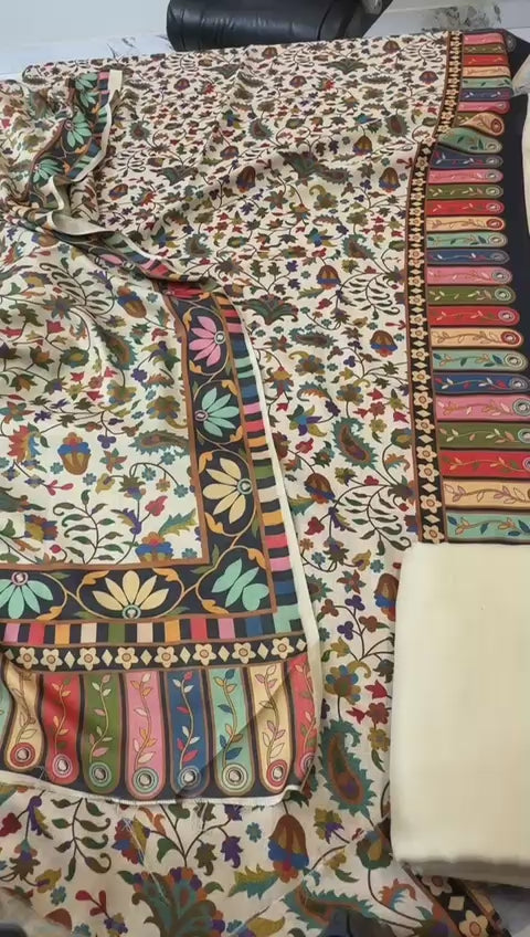 Code g pashmina qalamkar printed winter 3 pc