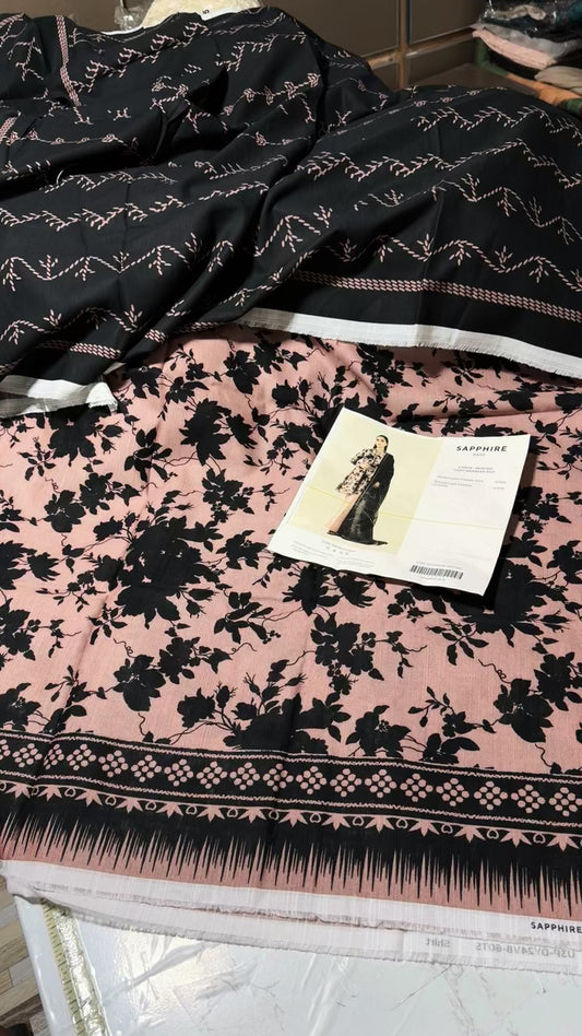 Sapphire printed khadar shirt duppata