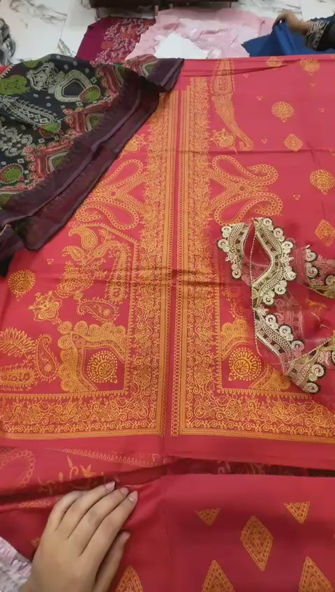 Ittehad printed lawn 2 PC