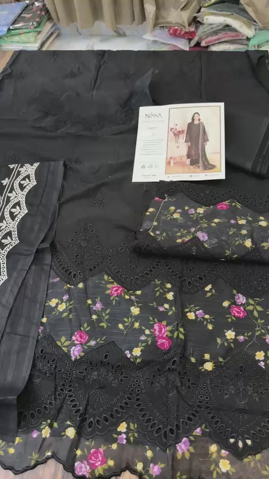 Rajbari luxury embroidered lawn 3pc