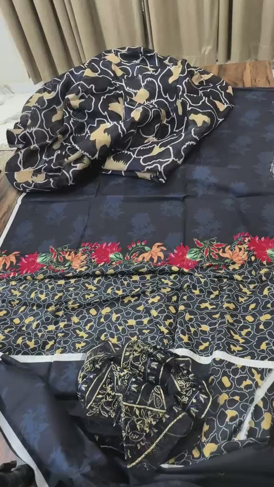 Beyond east printed lawn 3pc with patches