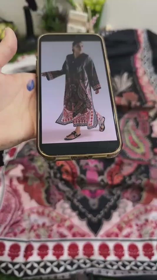 Ethnic printed winter kaftan