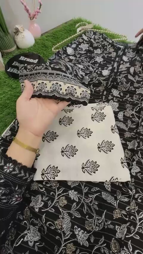 Bin Saeed printed winter 3 pc stitched