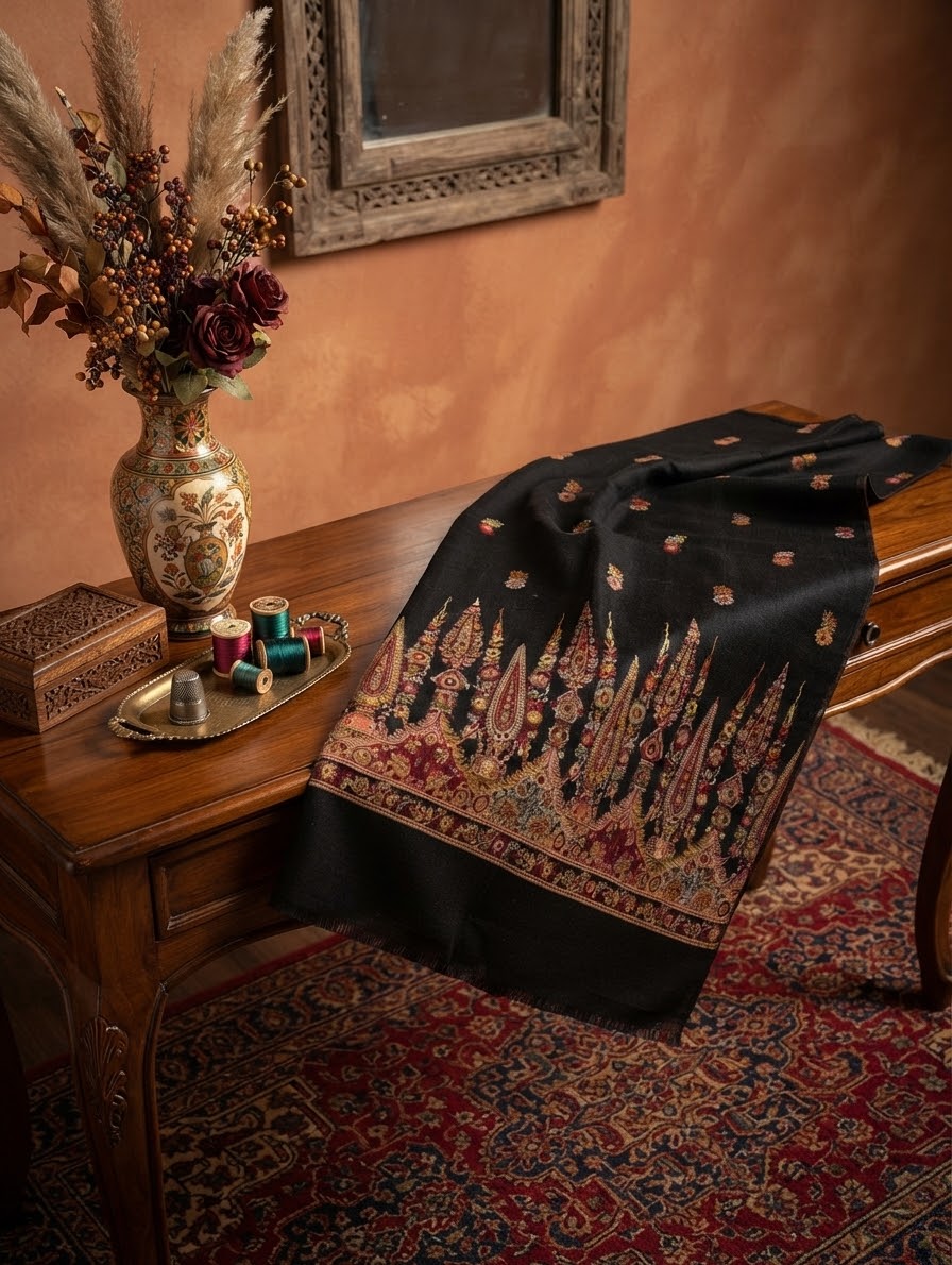 Winter Kani wool shawl