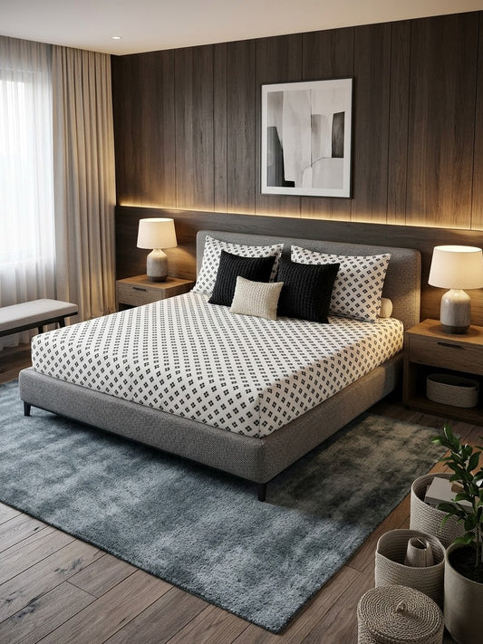 pure cotton stuff king size bed sheet with 2 pillow covers