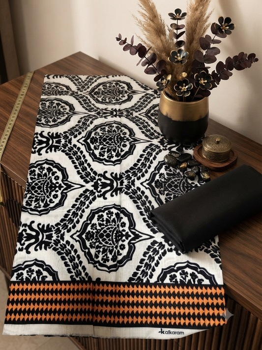 Alkaram printed khaddar 2 pc shirt and trouser